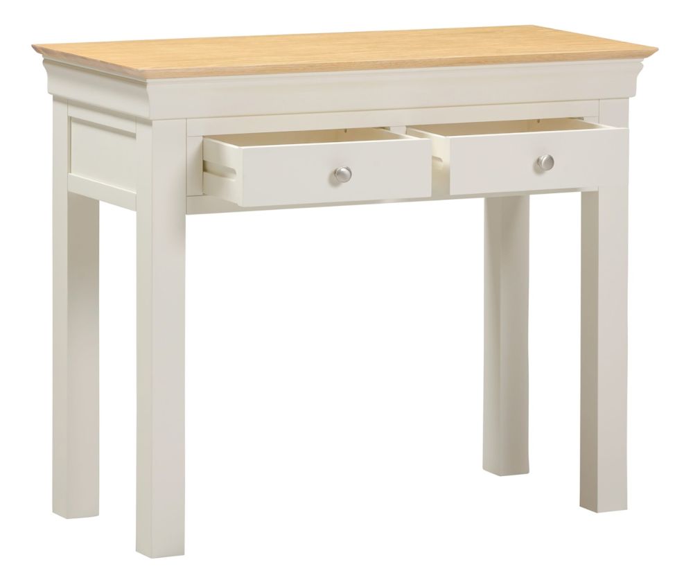  Seconique Furniture Bordeaux Console Table – Ivory/Oak 