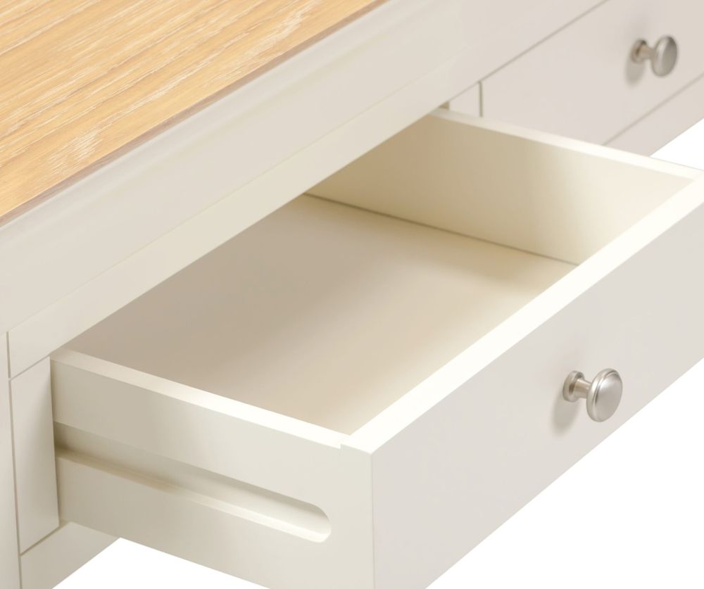  Seconique Furniture Bordeaux Console Table – Ivory/Oak 
