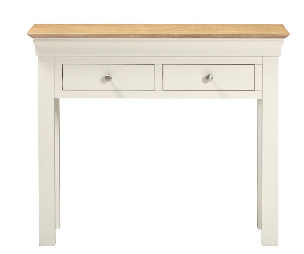  Seconique Furniture Bordeaux Console Table – Ivory/Oak 