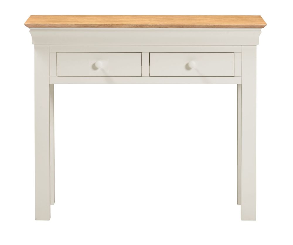  Seconique Furniture Bordeaux Console Table – Ivory/Oak 
