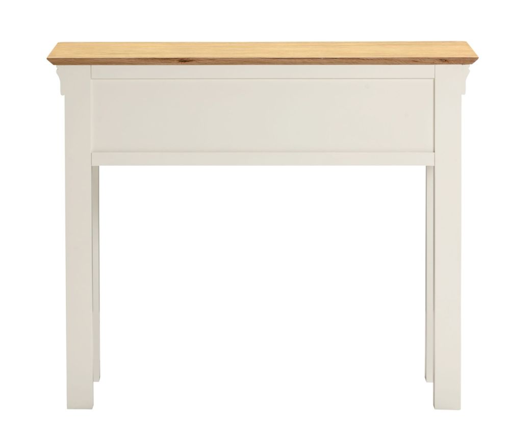  Seconique Furniture Bordeaux Console Table – Ivory/Oak 