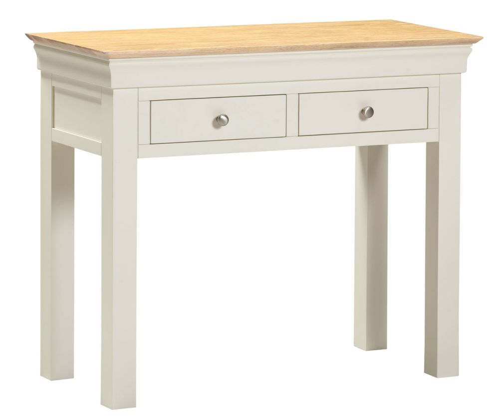  Seconique Furniture Bordeaux Console Table – Ivory/Oak 