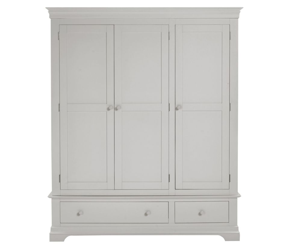 Seconique Furniture Bordeaux Pebble Grey 3 Door Wardrobe  