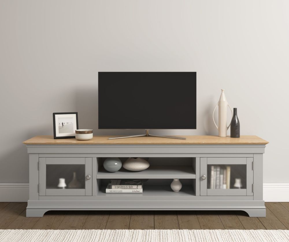 Seconique Furniture Bordeaux TV Stand – Pebble Grey