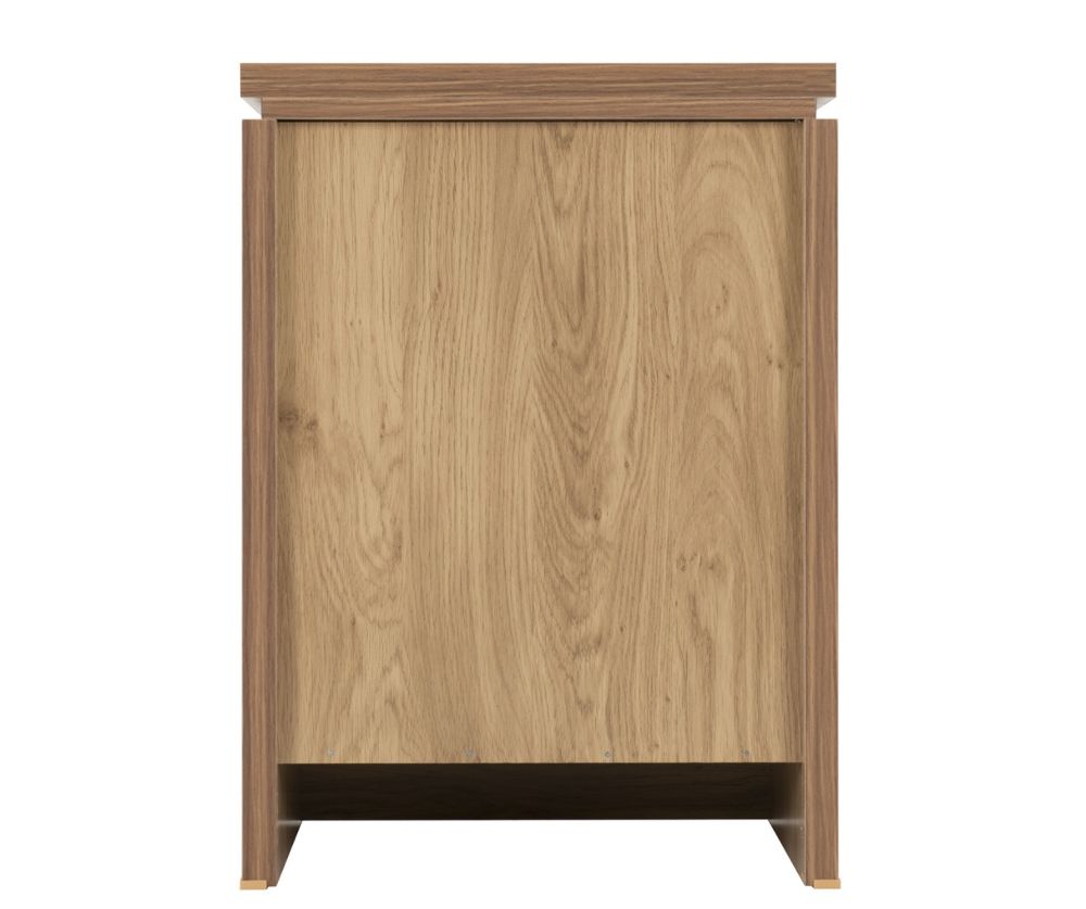  Seconique Furniture Charles 3 Drawer Bedside – Oak and  Walnut Effect 