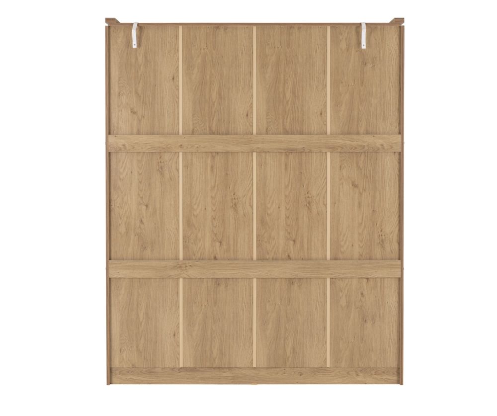Seconique Furniture Charles 4 Door 2 Drawer Wardrobe – Oak and Walnut Effect 