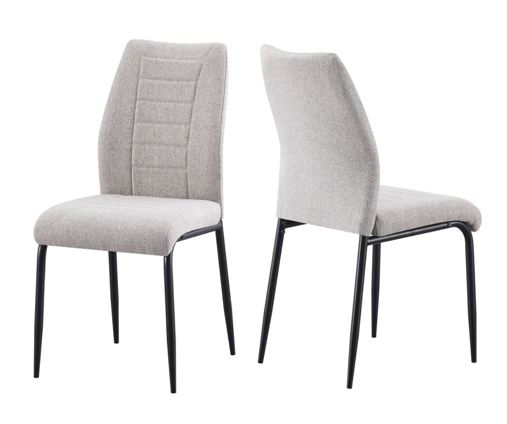 Seconique Furniture Chilton Grey Fabric Dining Chairs (Box of 4)