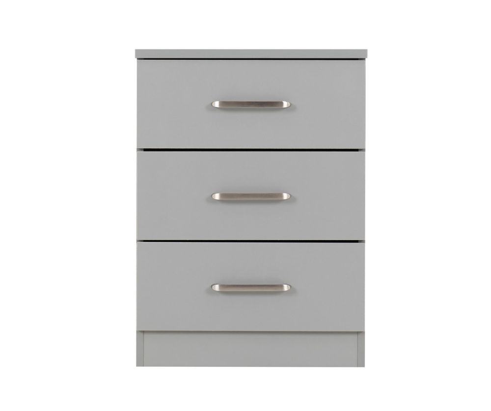 Seconique Furniture Dakota Dark Grey 3 Drawer Chest