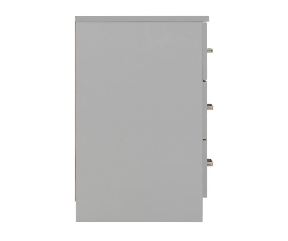 Seconique Furniture Dakota Dark Grey 3 Drawer Chest