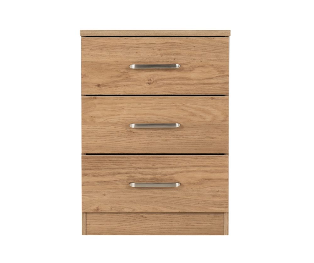 Seconique Furniture Dakota Light Grey 3 Drawer Chest