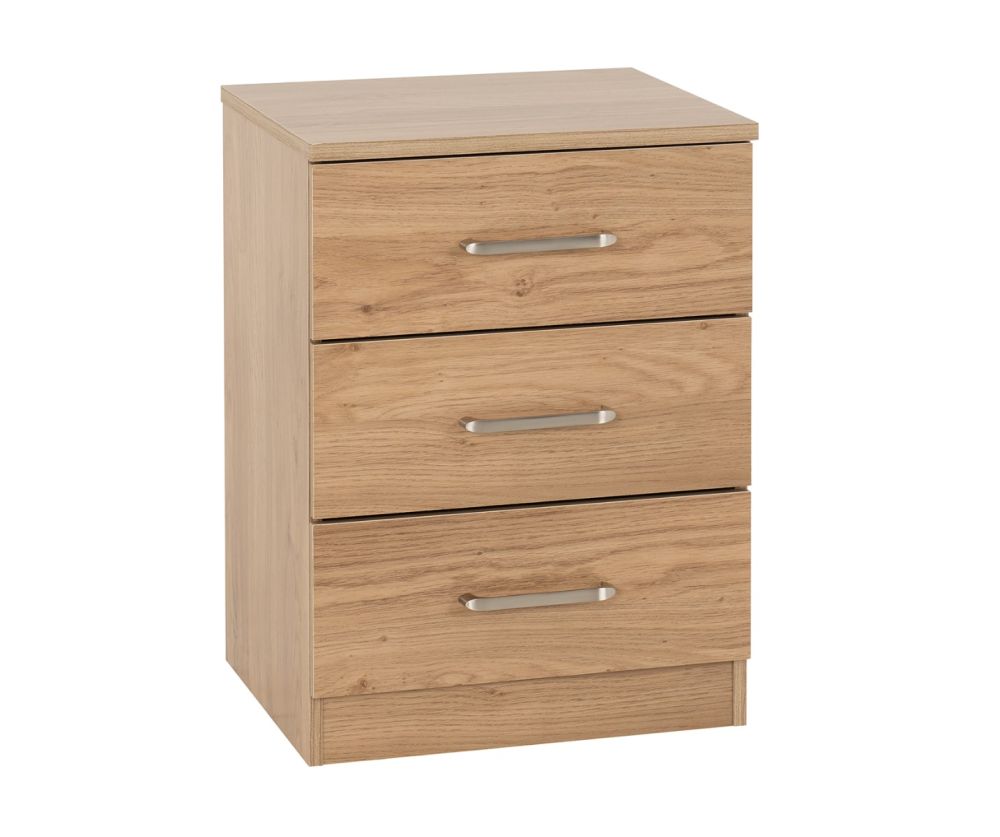 Seconique Furniture Dakota Light Grey 3 Drawer Chest