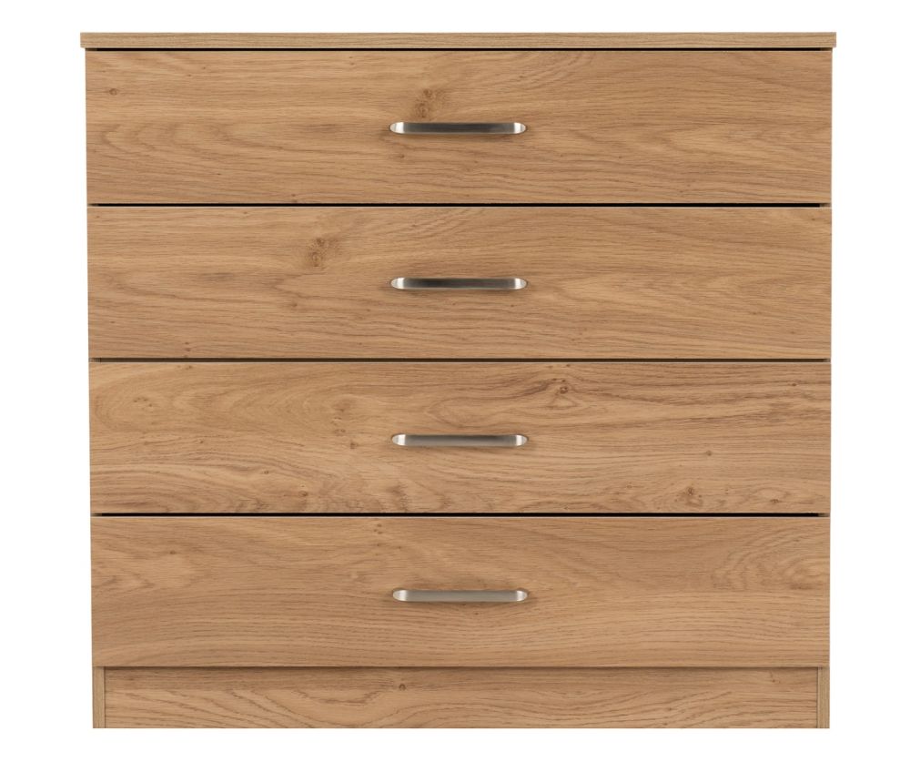 Seconique Furniture Dakota Oak 4 Drawer Chest