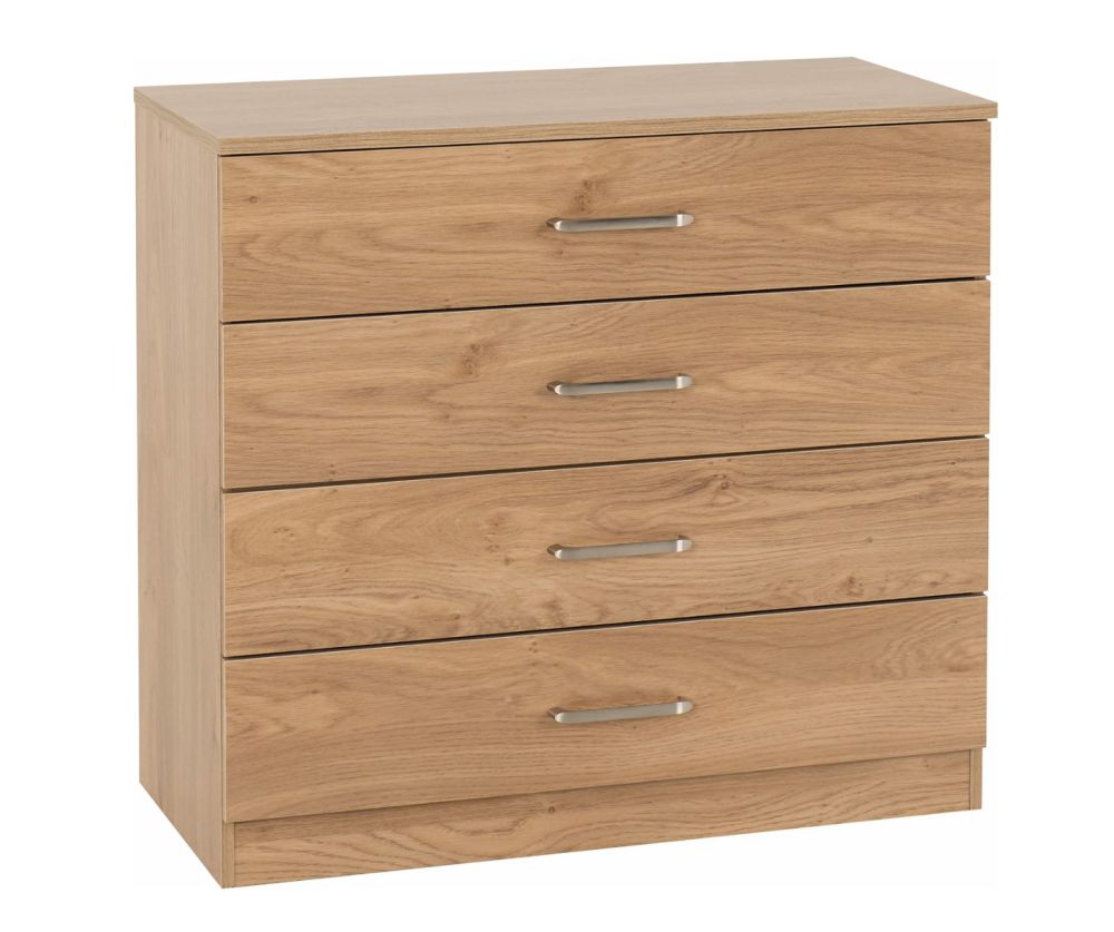 Seconique Furniture Dakota Oak 4 Drawer Chest