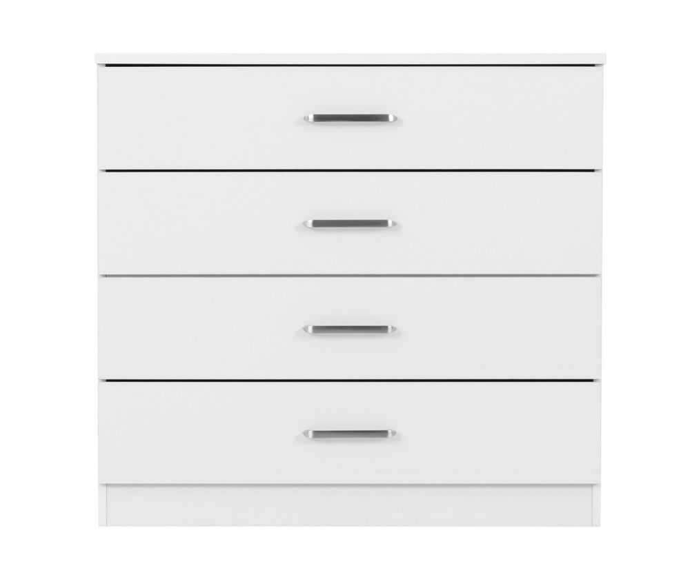 Seconique Furniture Dakota White 4 Drawer Chest 