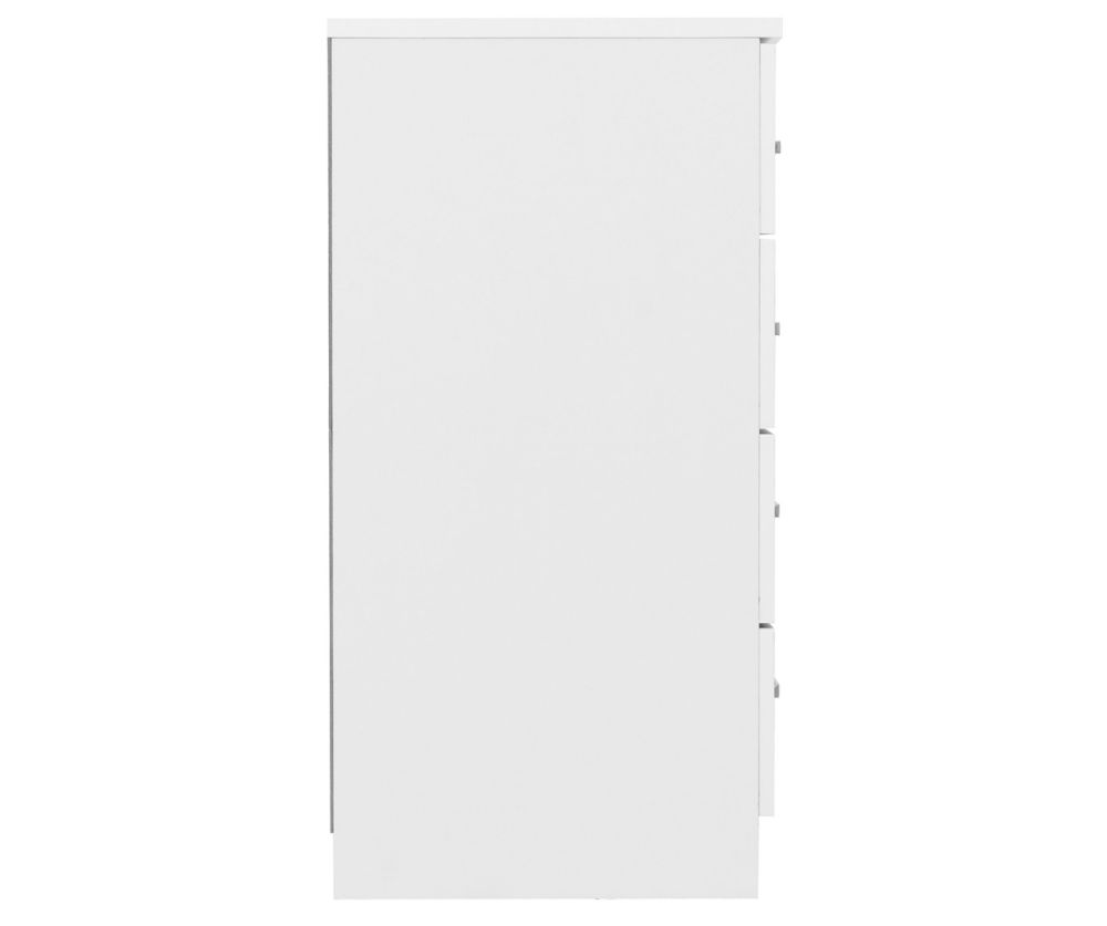 Seconique Furniture Dakota White 4 Drawer Chest 