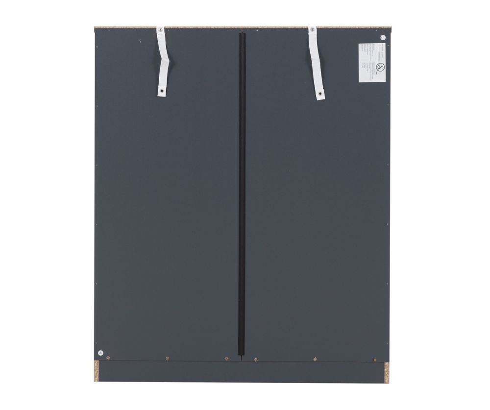 Seconique Furniture Dakota Dark Grey 5 Drawer Chest