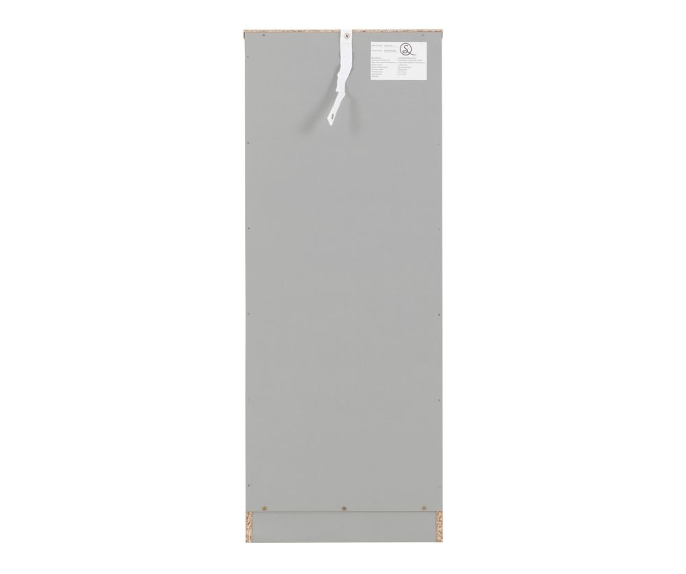 Seconique Furniture Dakota Light Grey 5 Drawer Narrow Chest 