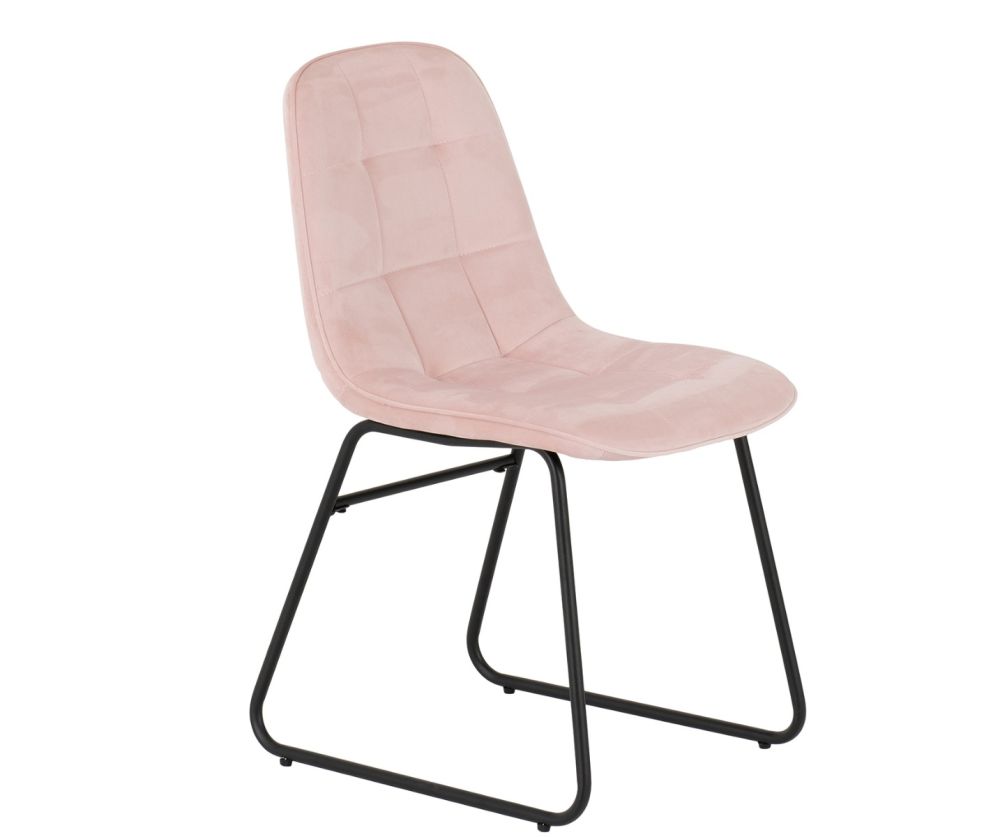  Seconique Furniture Avery Concrete Extending Dining Set with Baby Pink Velvet Lukas Chairs – Grey Oak Effect 
