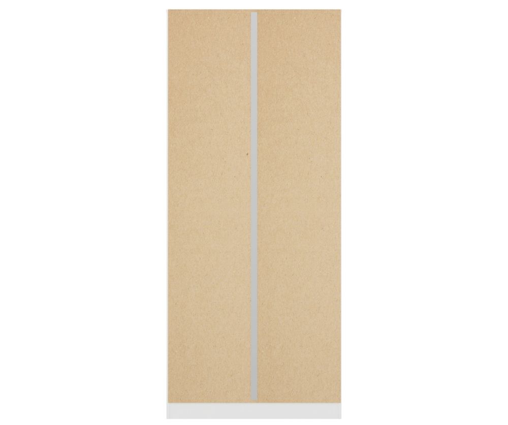  Seconique Furniture Denver White and Blue Gloss 2 Door Wardrobe