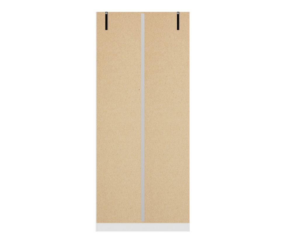  Seconique Furniture Denver White Gloss 2 Door Wardrobe