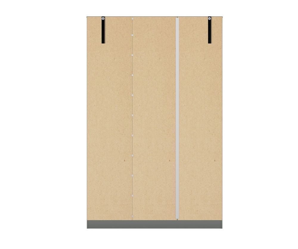 Seconique Furniture Denver Grey Gloss 3 Door Wardrobe