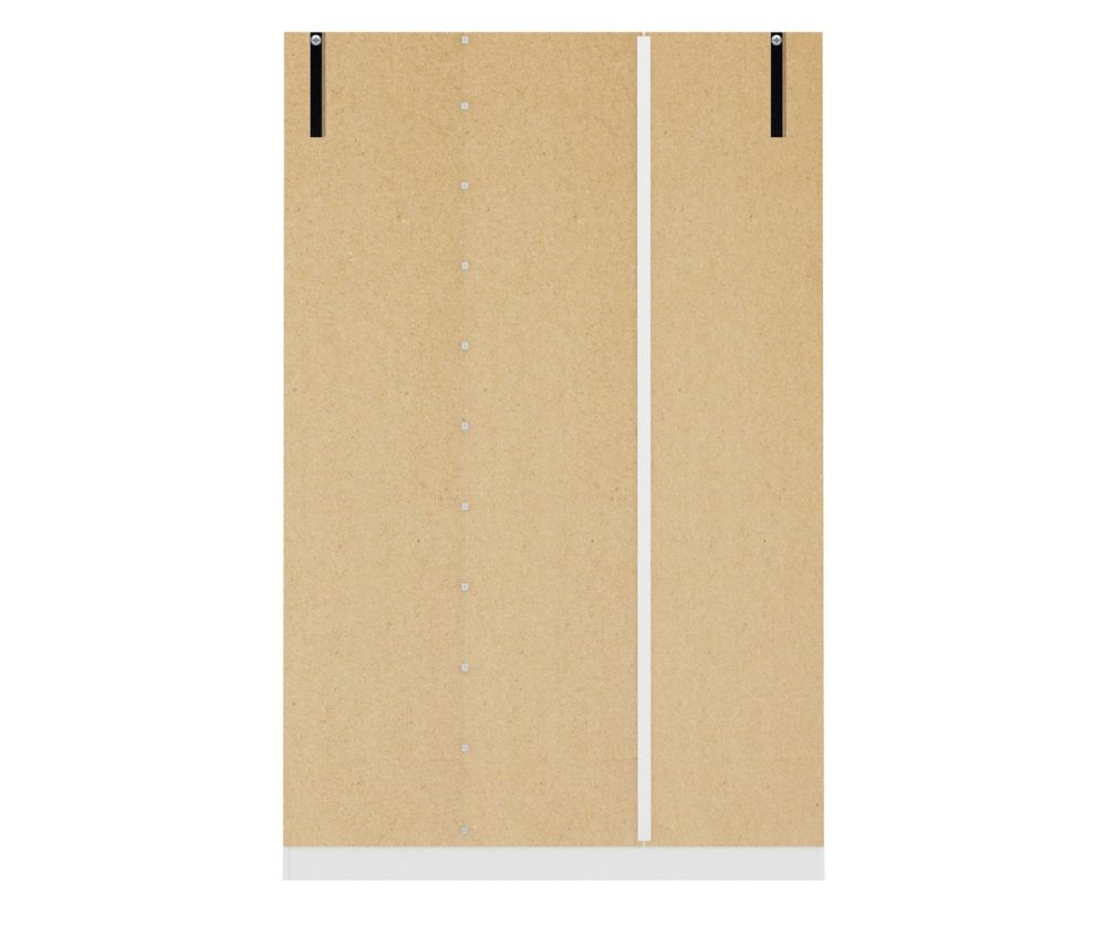  Seconique Furniture Denver White Gloss 3 Door Wardrobe