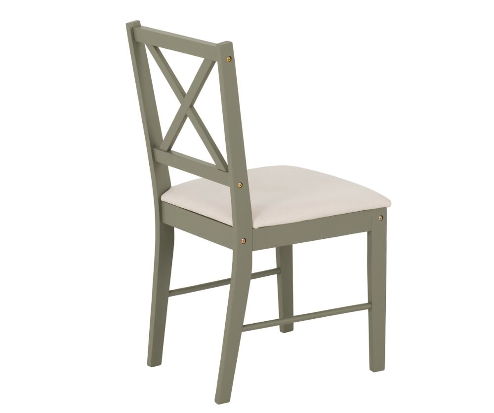 Seconique Furniture Balfour 1+4 Dining Set – Sage Green with Mink Microsuede Chairs & Oak Effect Table