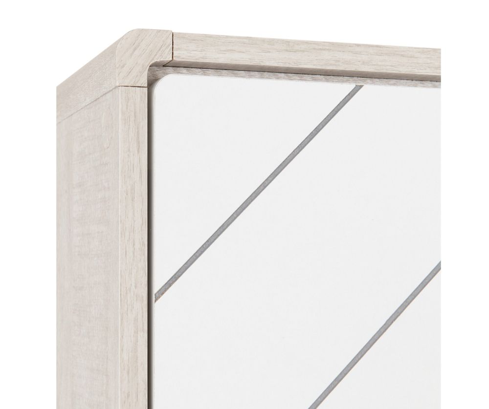  Seconique Furniture Denver Dixie Dusty Grey and White 2 Door Wardrobe
