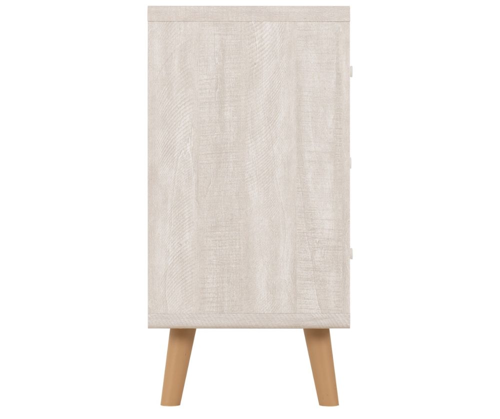 Seconique Furniture Dixie Dusty Grey and White 3 Drawer Chest 