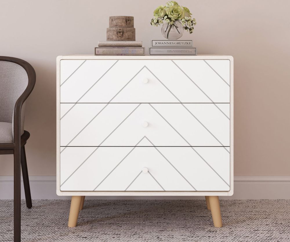  Seconique Furniture Dixie Trio Dusty Grey and White Bedroom Set 