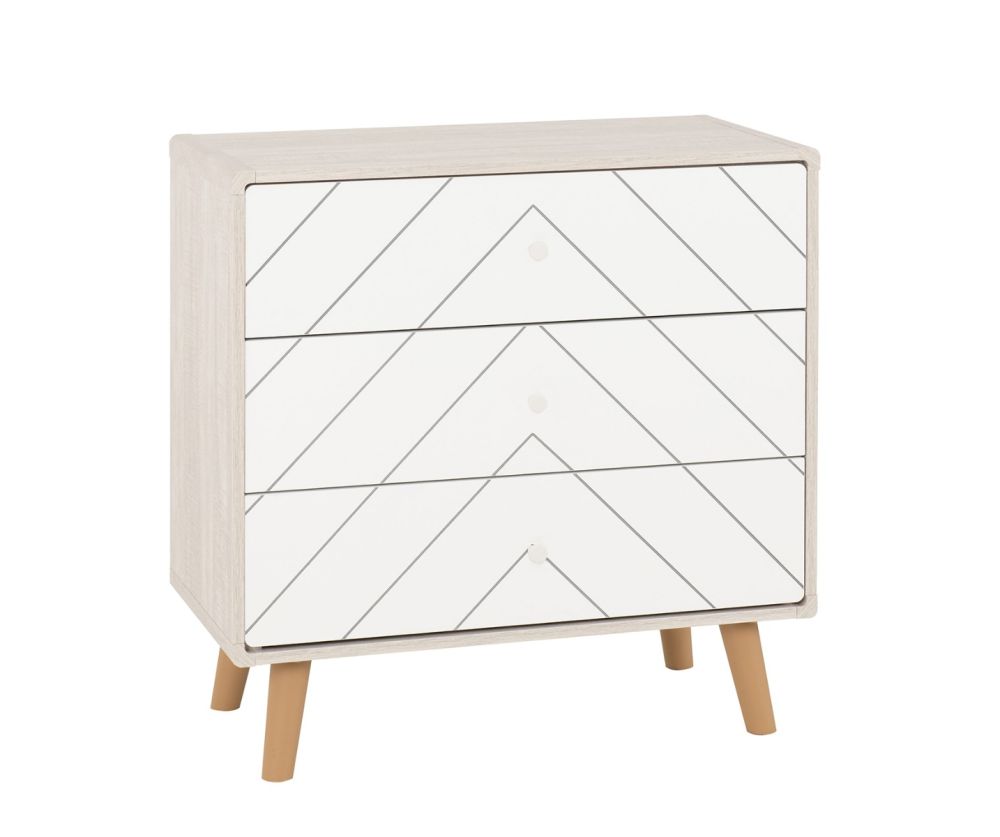  Seconique Furniture Dixie Trio Dusty Grey and White Bedroom Set 