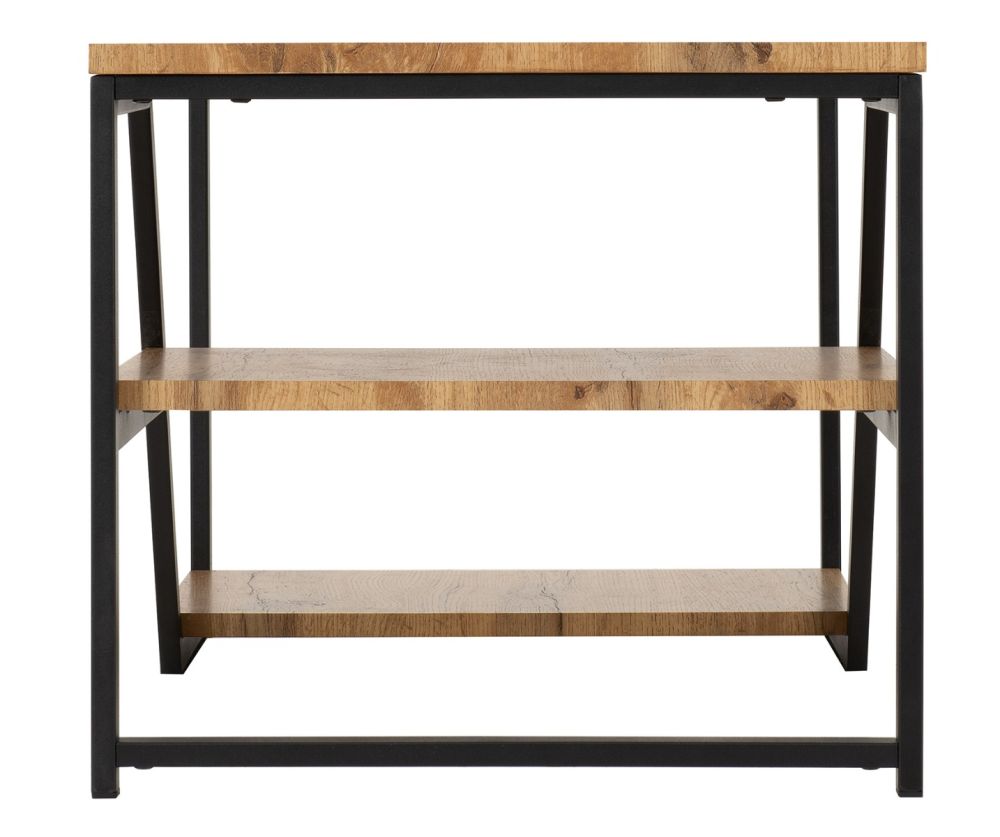  Seconique Furniture Durham Light Oak Effect and Black Coffee Table