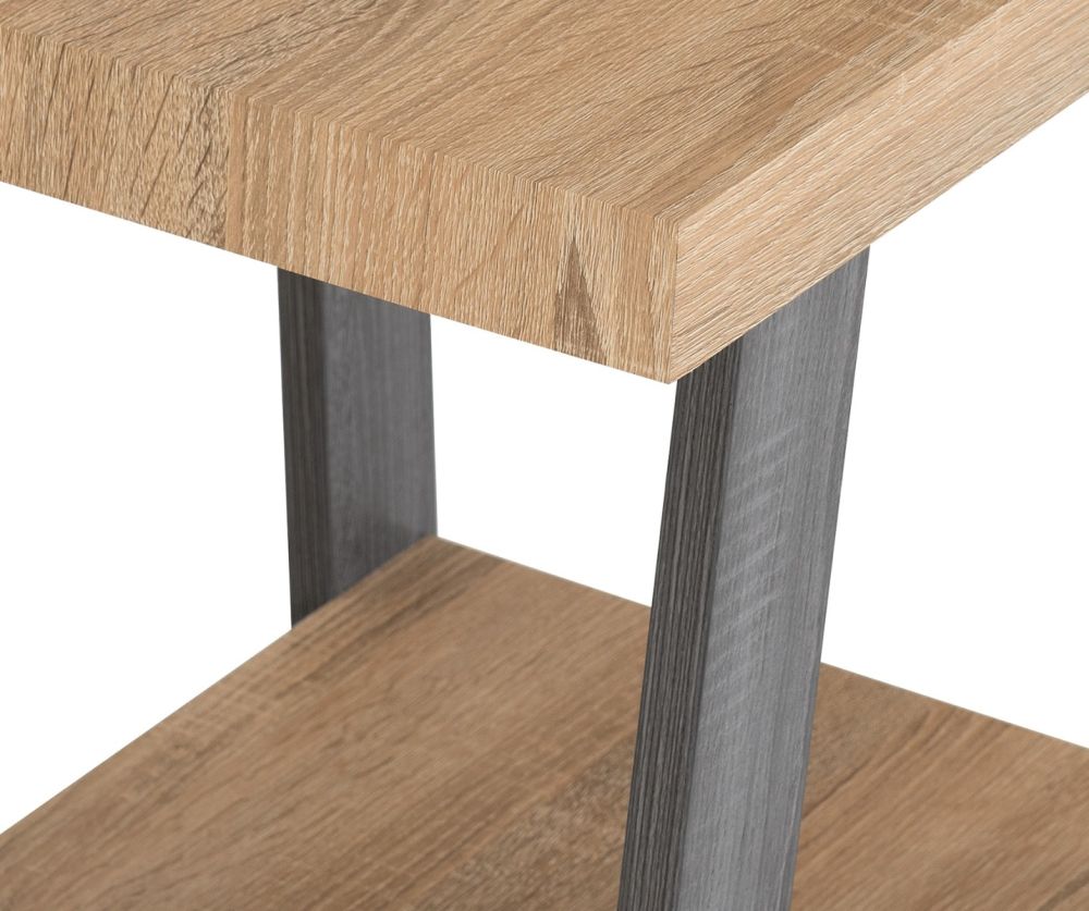 Seconique Furniture Eddie Grey Sonoma Effect Side Table  