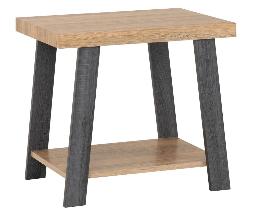 Seconique Furniture Eddie Grey Sonoma Effect Side Table  