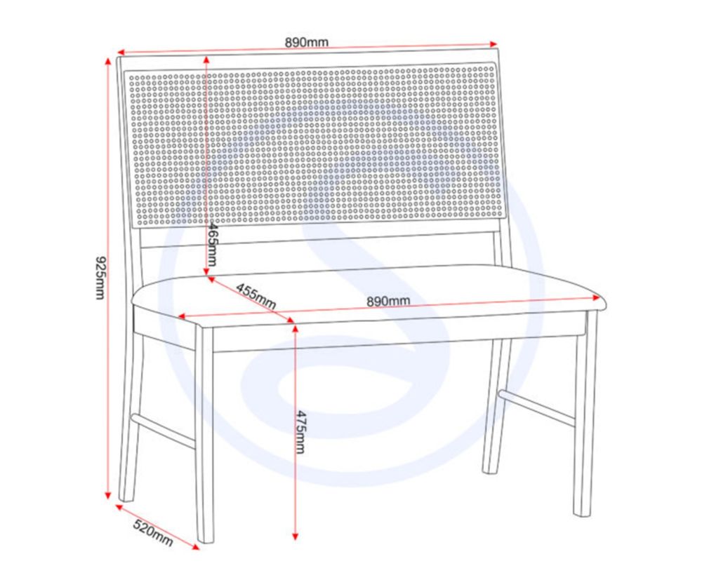  Seconique Furniture Ellis Oak Effect and Grey Fabric Dining Bench