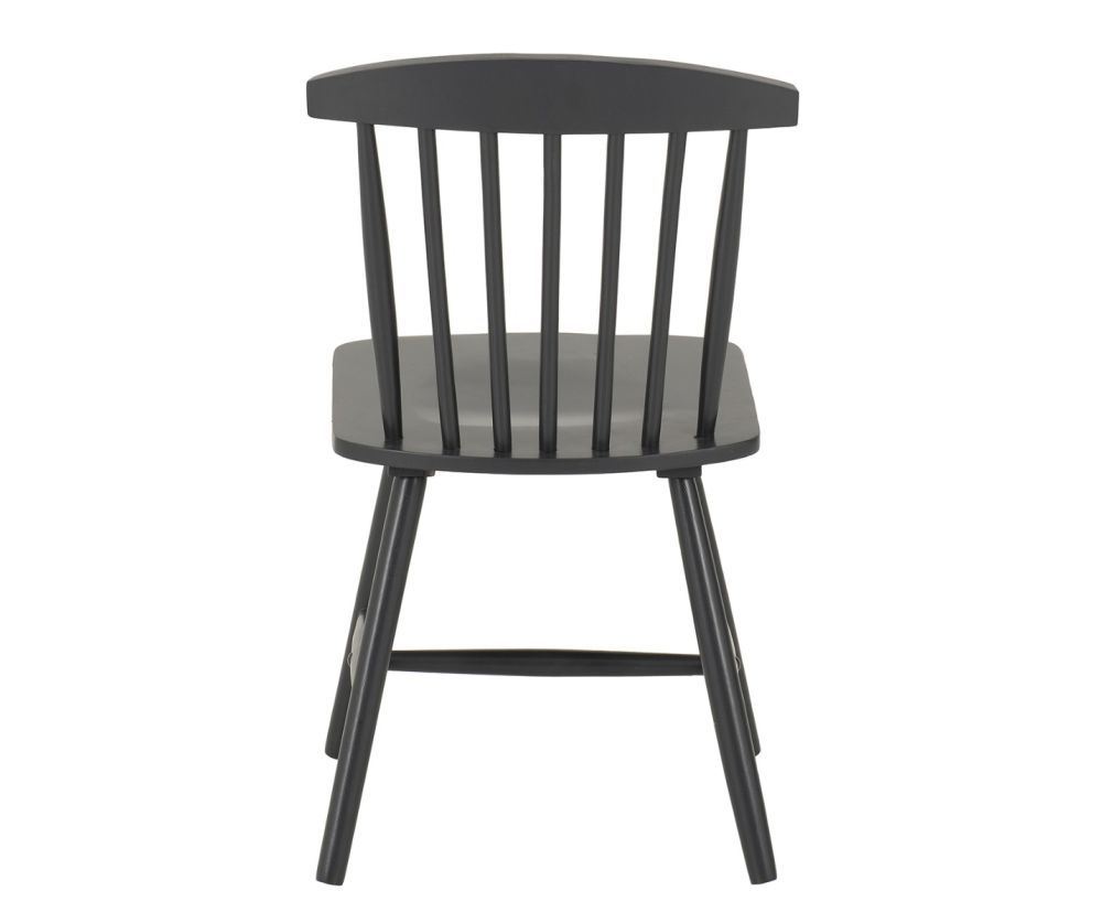  Seconique Furniture Emery Dark Grey Dining Chair in Pair