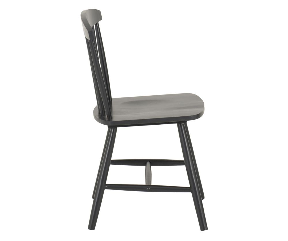 Seconique Furniture Emery Dark Grey Dining Chair in Pair