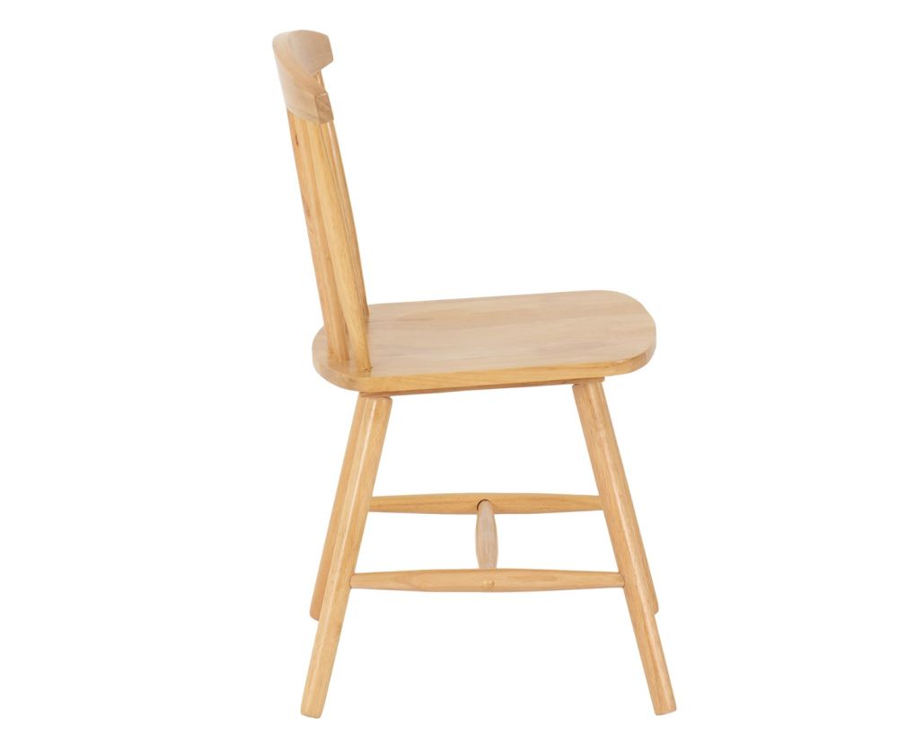 Seconique Furniture Emery Natural Oak Effect Dining Chair in Pair