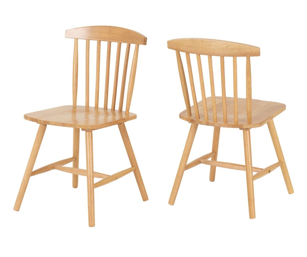  Seconique Furniture Emery Natural Oak Effect Extending Dining Set with 4 Chairs