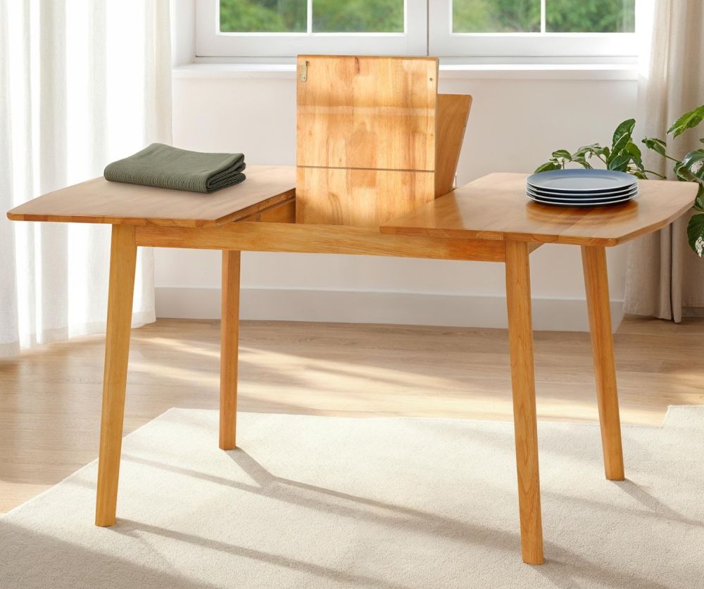  Seconique Furniture Emery Natural Oak Effect Extending Dining Set with 6 Chairs