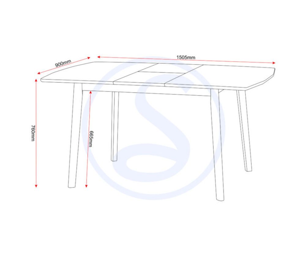   Seconique Furniture Emery Natural Oak Effect Extending Dining Table