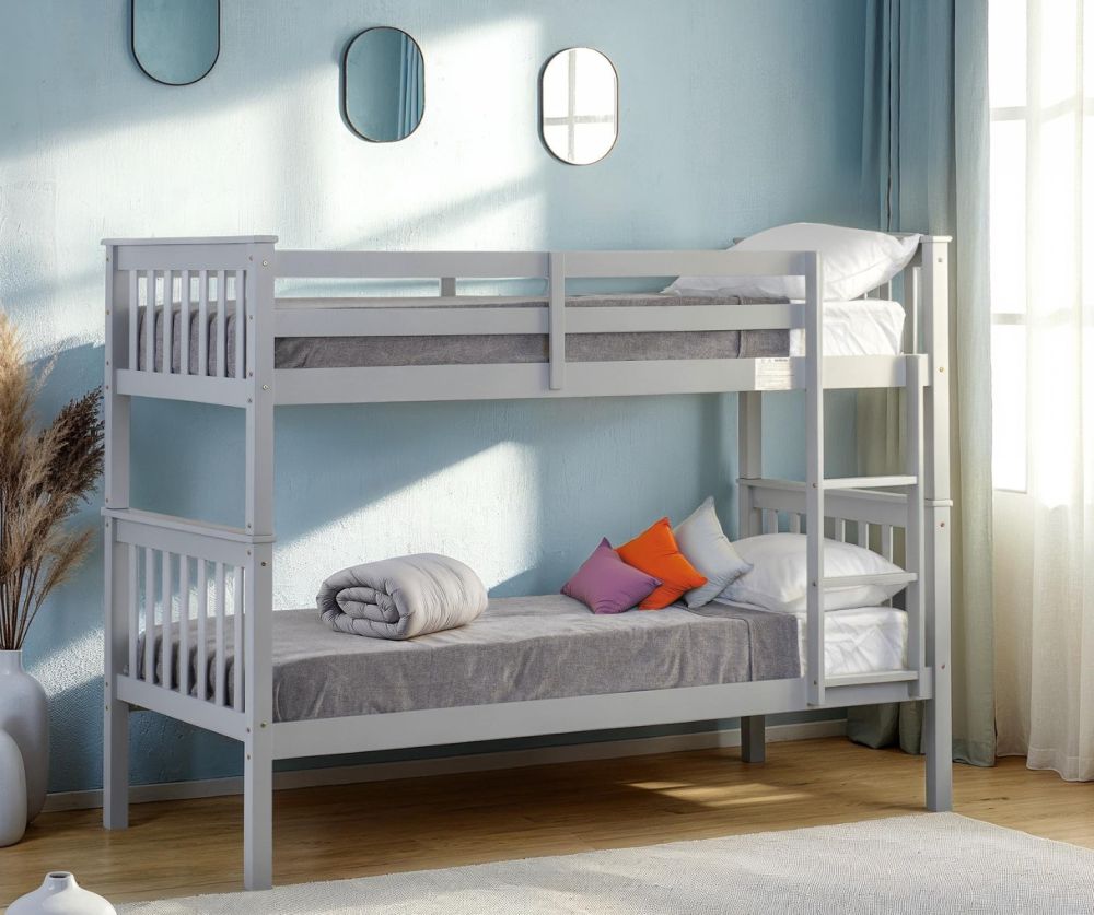 Seconique Furniture Erin Light Grey Bunk Bed