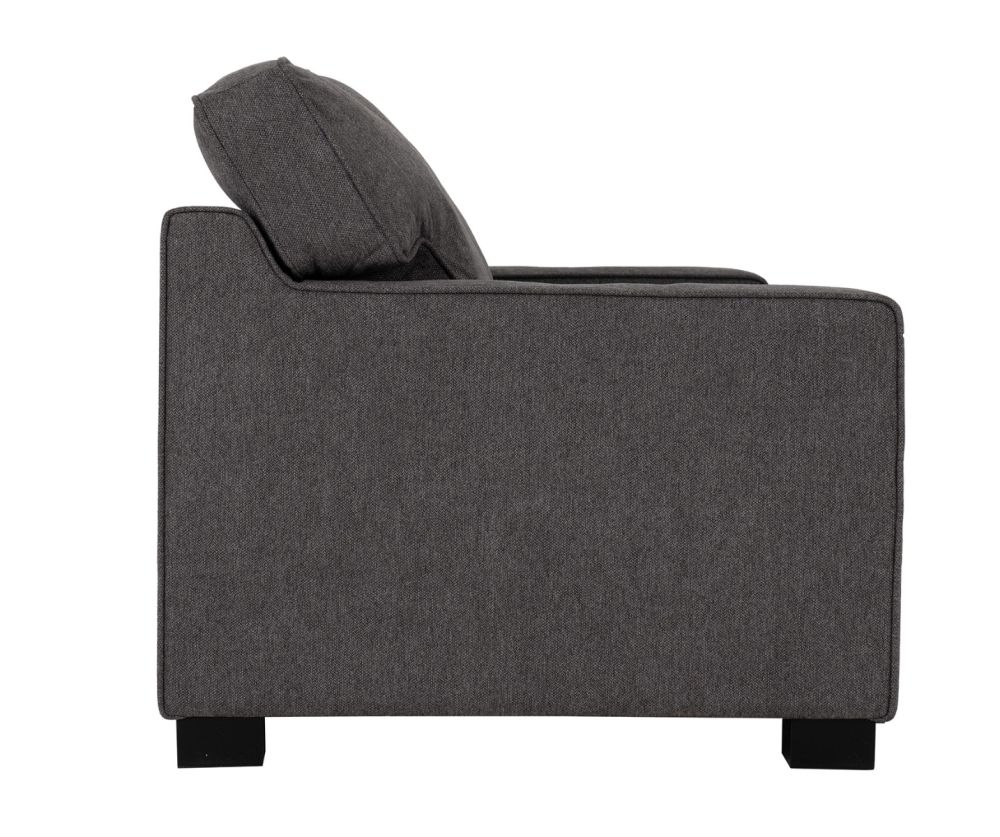 Seconique Furniture Eton Dark Grey Fabric Sofa Bed