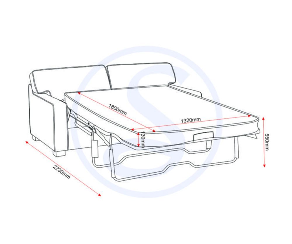 Seconique Furniture Eton Light Grey Fabric Sofa Bed	
