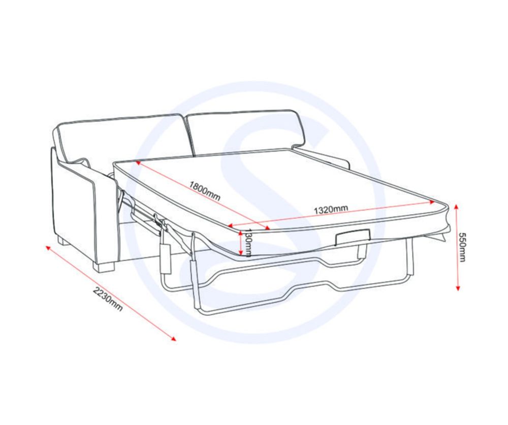 Seconique Furniture Eton Dark Grey Fabric Sofa Bed