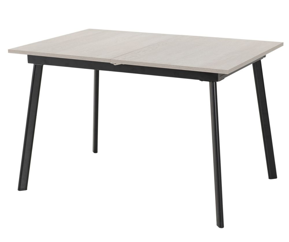  Seconique Furniture Avery Concrete Extending Dining Set with Baby Pink Velvet Lukas Chairs – Grey Oak Effect 
