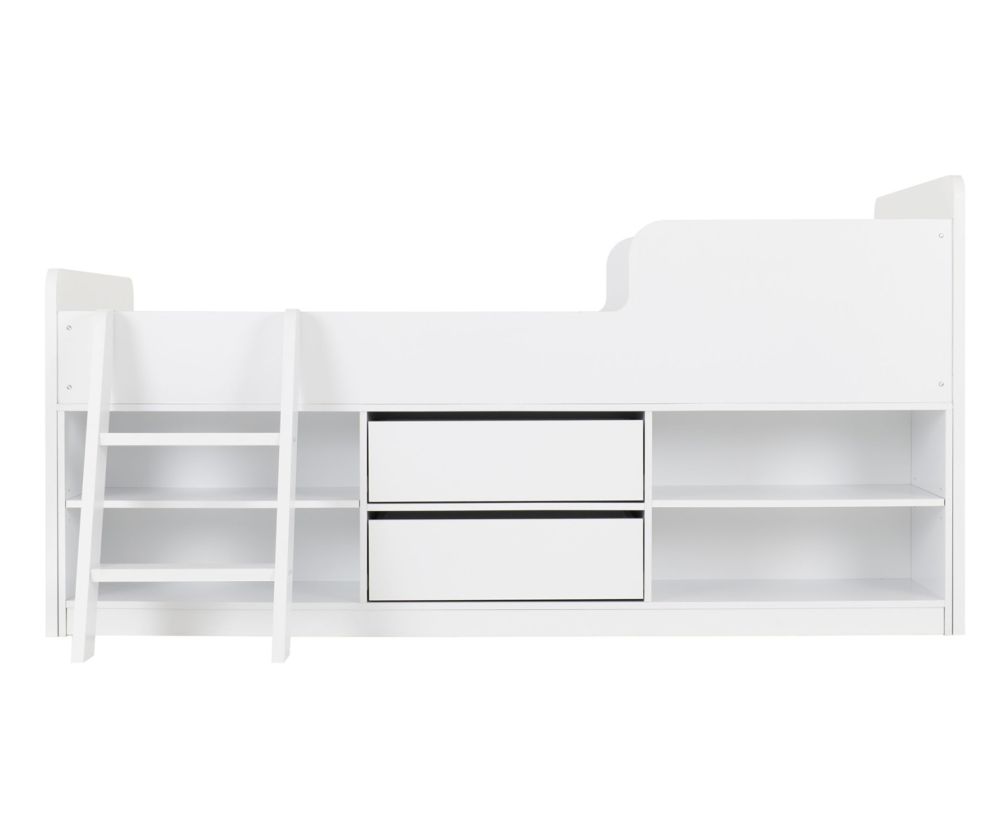 Seconique Furniture Felix White Low Sleeper Kids Bed with Storage