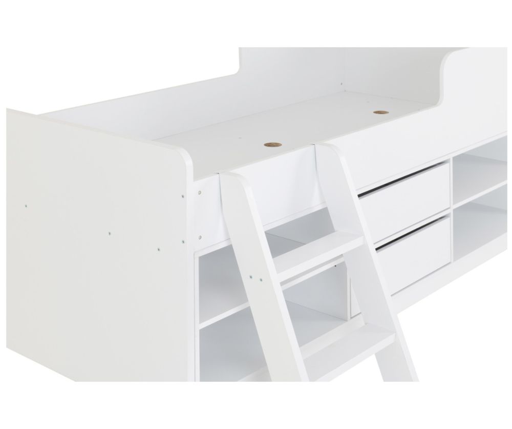 Seconique Furniture Felix White Low Sleeper Kids Bed with Storage