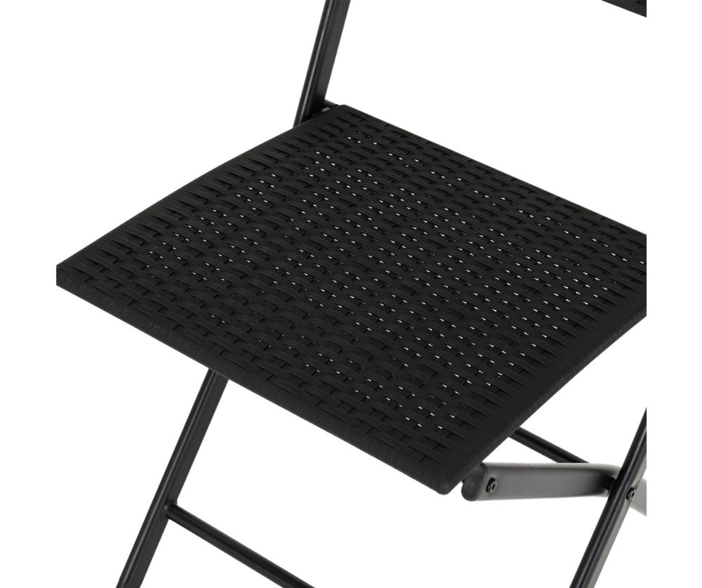Seconique Furniture Foldaway Black 1+2 Garden Set - Outdoor Dining Set 
