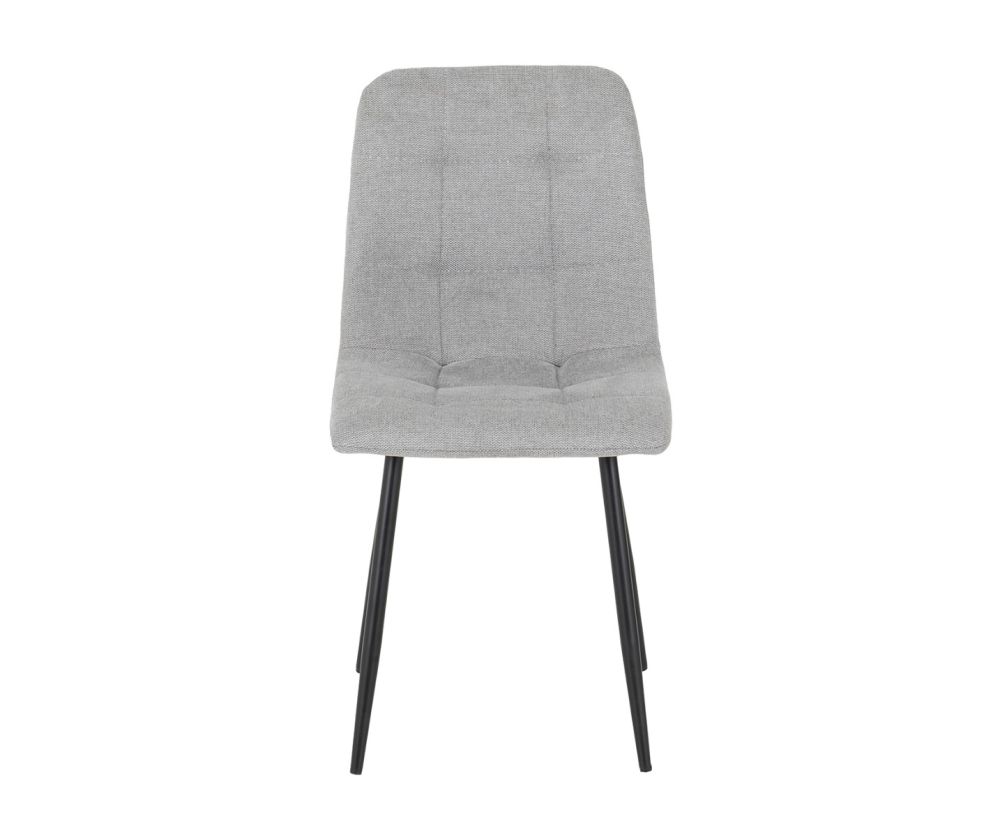  Seconique Furniture Fenton Light Grey Suede Fabric Dining Chair in Pair